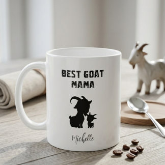 Bästa getmamma någonsin Rolig gårdsdjursälskare Kaffemugg