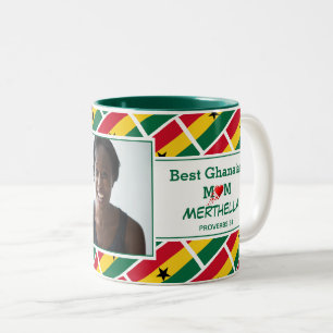 BÄSTA GHANAIAN MAMMA Personlig GHANA Photo Två-Tonad Mugg