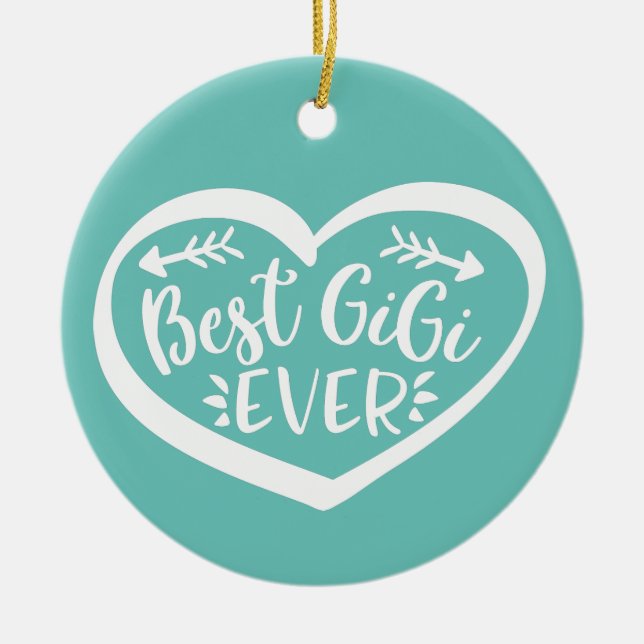 Bästa Gigi - mormor Gift Julgransprydnad Keramik (Framsidan)