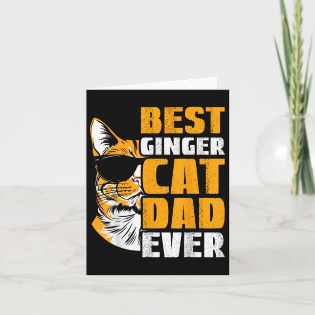 Bästa Ginger Kattpappa Någonsin Kattälskare  Kort (Framsida)