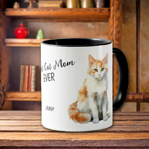 Bästa Ginger och Vita Kat Mamma någonsin Mugg