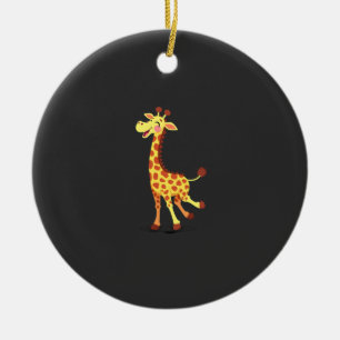 Bästa giraffkonst för män kvinnor vuxen girafftryc julgransprydnad keramik