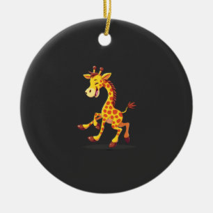 Bästa giraffkonst för män kvinnor vuxen girafftryc julgransprydnad keramik