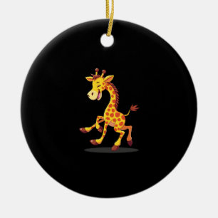 Bästa giraffkonst för män kvinnor vuxen girafftryc julgransprydnad keramik