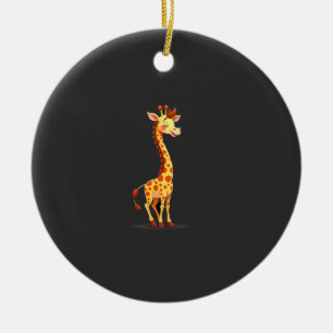 Bästa giraffkonst för män kvinnor vuxen girafftryc julgransprydnad keramik