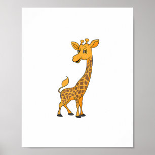 Bästa giraffkonst för män kvinnor vuxen girafftryc poster