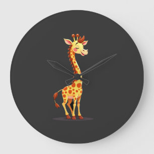 Bästa giraffkonst för män kvinnor vuxen girafftryc stor klocka