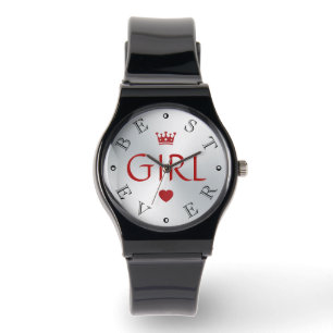 BÄSTA GIRL EVER Silver-Gradient Armbandsur