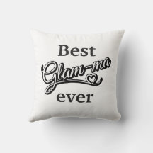 Bästa Glamma någonsin - svart/vit fotofyllning
