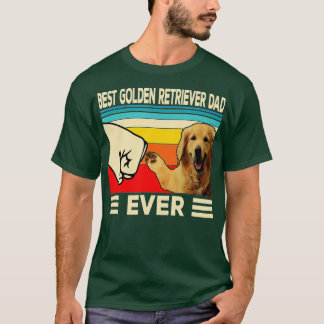 Bästa Golden Pappa någonsin Retro Golden Retriever T Shirt