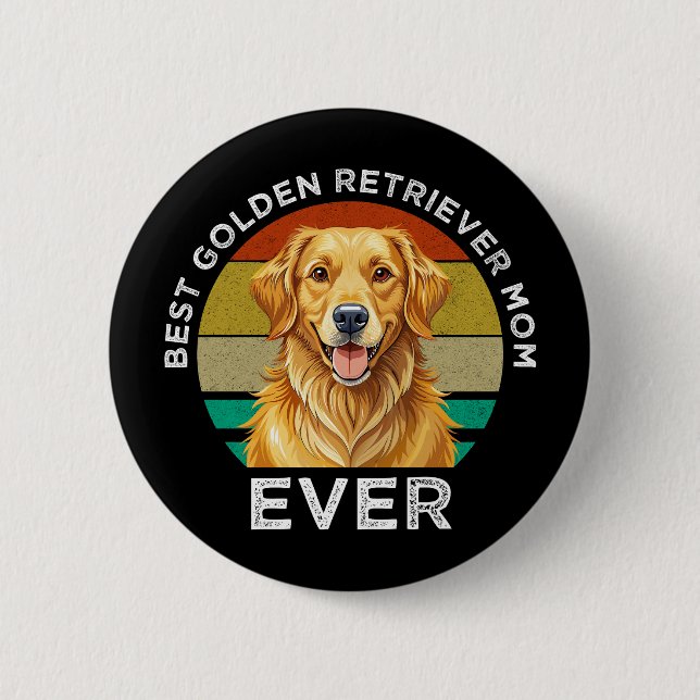 Bästa Golden Retriever-mamma någonsin Knapp (Framsida)