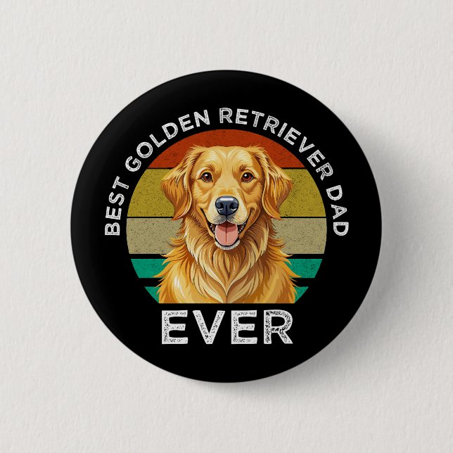 Bästa Golden Retriever Pappa Någonsin Knapp (Framsida)