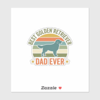Bästa Golden Retriever Pappa Någonsin Vintage Hund Klistermärken