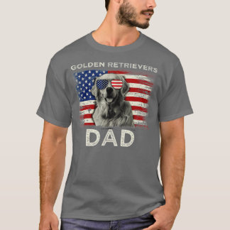 Bästa Golden Retrievers Pappa någonsin American Fl T Shirt