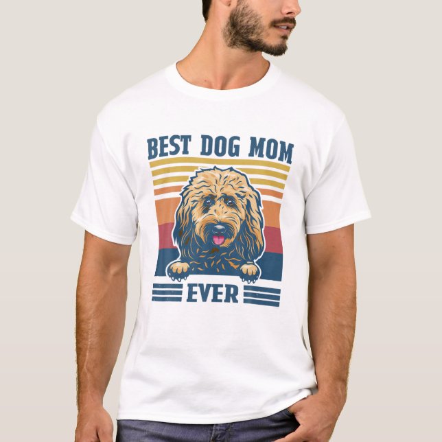 Bästa Goldendoodle Mamma AllRolig hund Mamma Mor T Shirt (Framsida)