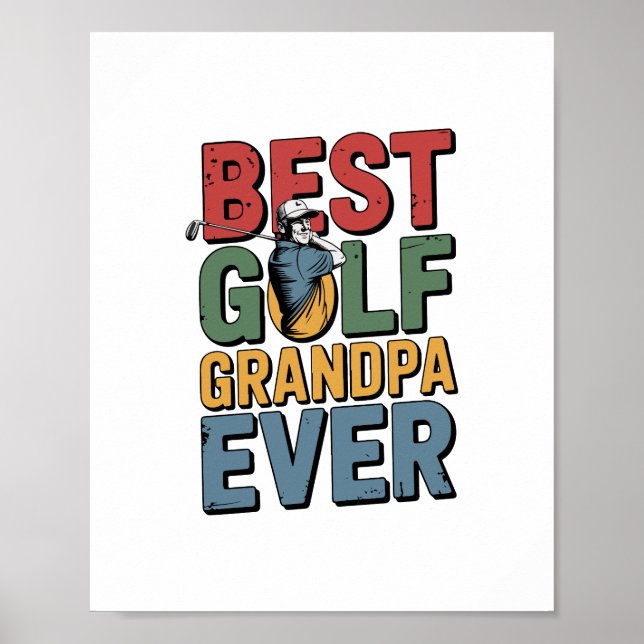 Bästa Golf Grandpa nånsin Poster (Framsidan)