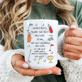 Bästa golfbror rolig födelsedag golfare bror kaffe mugg