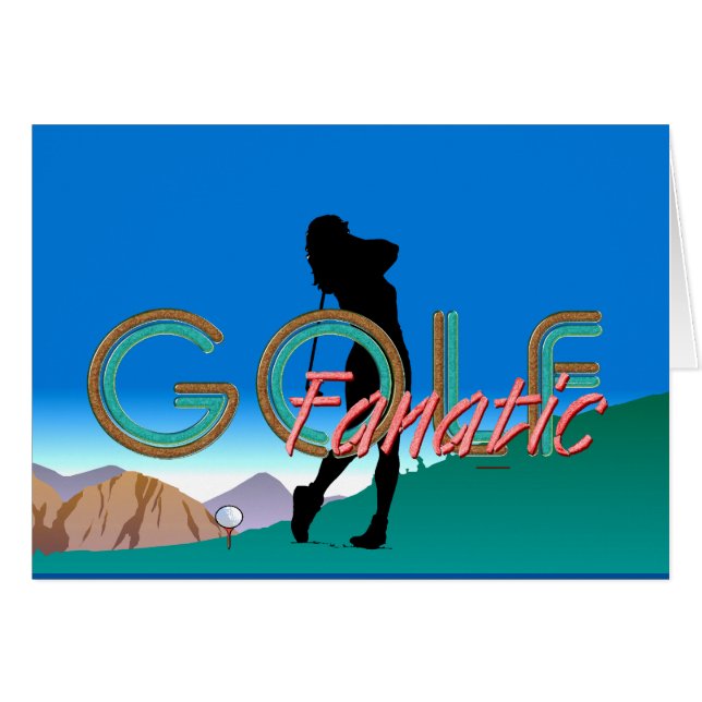 BÄSTA Golffanatiker Hälsningskort (Framsidan Horizontal)