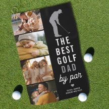Bästa golfpappa genom Par 4 fotokollage golfare