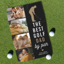 Bästa golfpappa genom Par 4 fotokollage golfare