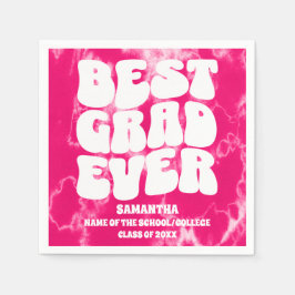 Bästa Grad någonsin Rosa Tie Dye Studentfest Pappersservett