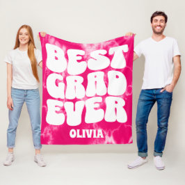 Bästa Grad Rosa Tie Dye Studenten Fleecefilt