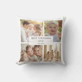 Bästa Gramma Någonsin Foto Collage Kudd Gåva Kudde