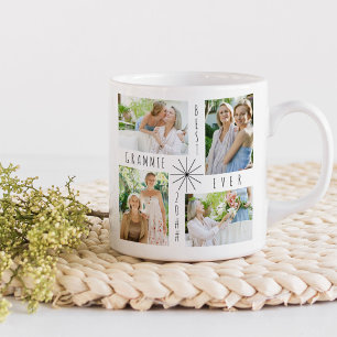 Bästa Grammie någonsin 4 eller 8 Photo Collage W Kaffemugg