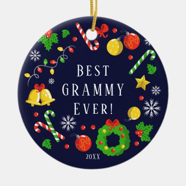 Bästa Grammy Någonsin Julgransprydnad Keramik (Framsidan)