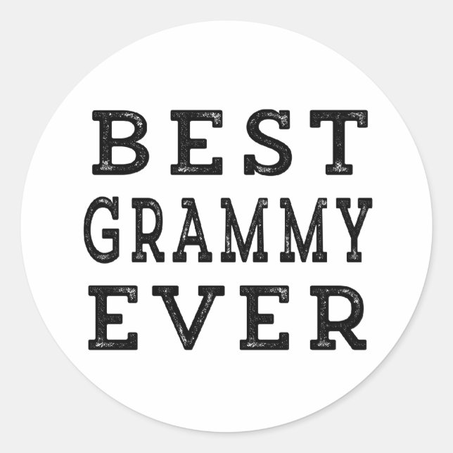 Bästa Grammy någonsin Runt Klistermärke (Framsida)