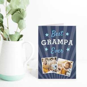 Bästa Grampa någonsin Fars dag Photo Kort
