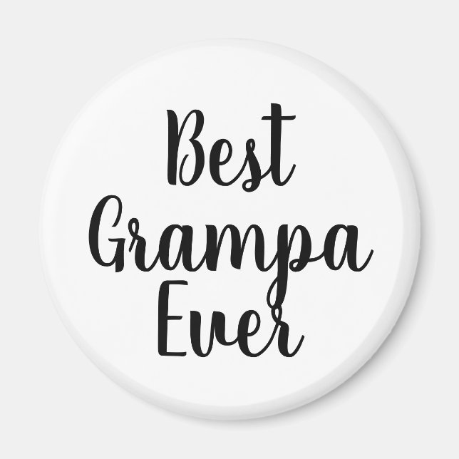 Bästa Grampa någonsin Magnet Calligraphy Enkel mod (Framsidan)