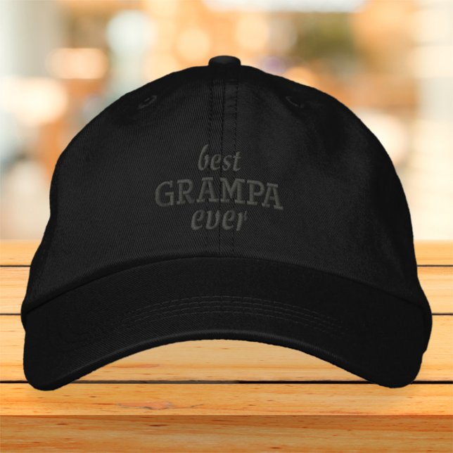 Bästa Grampa någonsin Modern enkel typografi Broderad Keps (Skapare uppladdad)