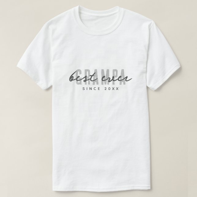 Bästa Grampa sedan 20XX Modern enkel och enkel rab T Shirt (Design framsida)