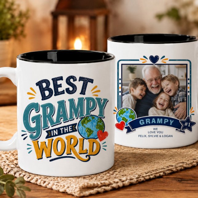 Bästa Grampy i Världen Foto Mugg (Skapare uppladdad)