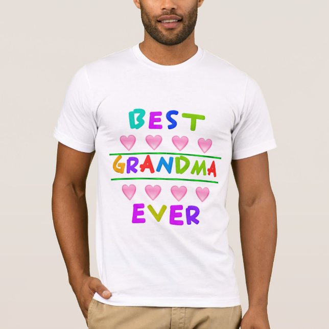 BÄSTA GRANDMA EVER T-SHIRT (Framsida)