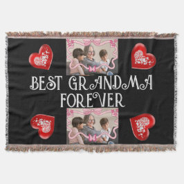 BÄSTA GRANDMA FRAMÅT MED BARNBARN PHOTOS FILT