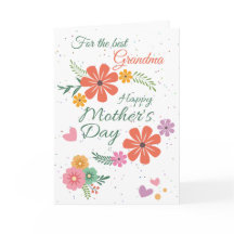 Bästa Grandma Mors dag-blomskort