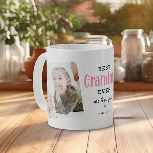 Bästa GRANDMA någonsin 2-foto-cute-gåva Kaffemugg