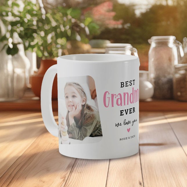 Bästa GRANDMA någonsin 2-foto-cute-gåva Kaffemugg (Skapare uppladdad)