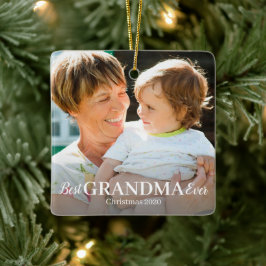 Bästa GRANDMA någonsin Foto Ceramic Ornament