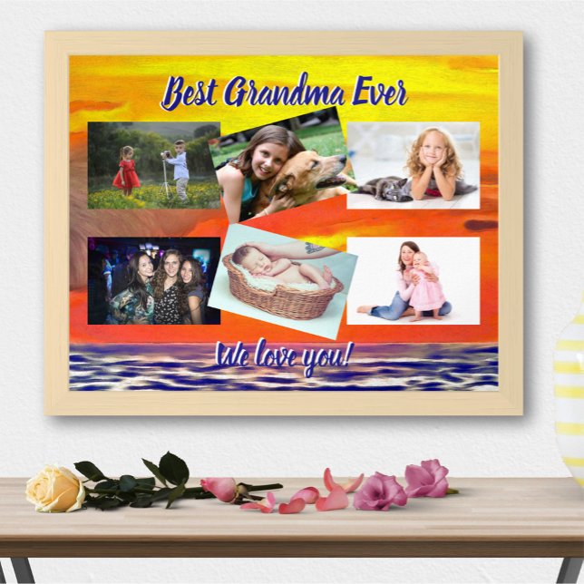 Bästa Grandma Sunset 2443 Art-utskrift Poster (Skapare uppladdad)