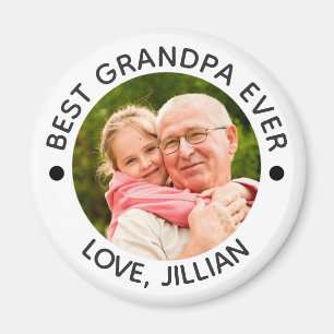 BÄSTA GRANDPA ALLT Modern fotoPersonlig Magnet