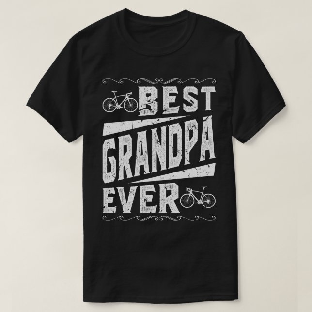 Bästa Grandpa Cyclist T Shirt (Design framsida)
