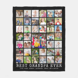 BÄSTA GRANDPA VARJE 39 fotokollage din Färg Fleecefilt