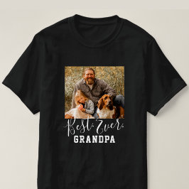 BÄSTA GRANDPA VARJE Anpassningsbar Foto Fars dag T Shirt