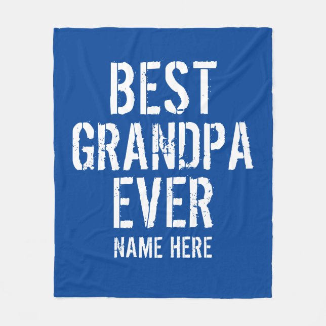 BÄSTA GRANDPA VARJE PERSONALISERA FLEECE BLANKET (Framsidan)