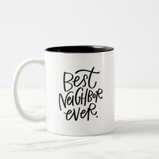 Bästa granne någonsin Mugg, två ton kaffe Två-Tonad Mugg