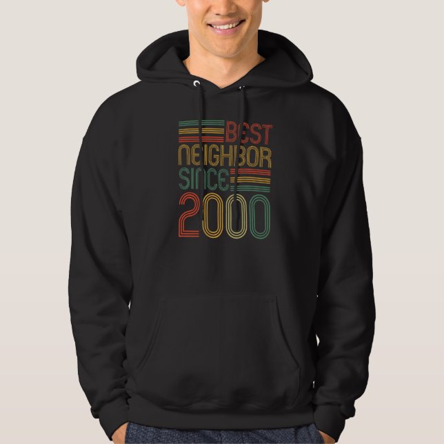 Bästa granne sedan 2000 hoodie (Framsida)