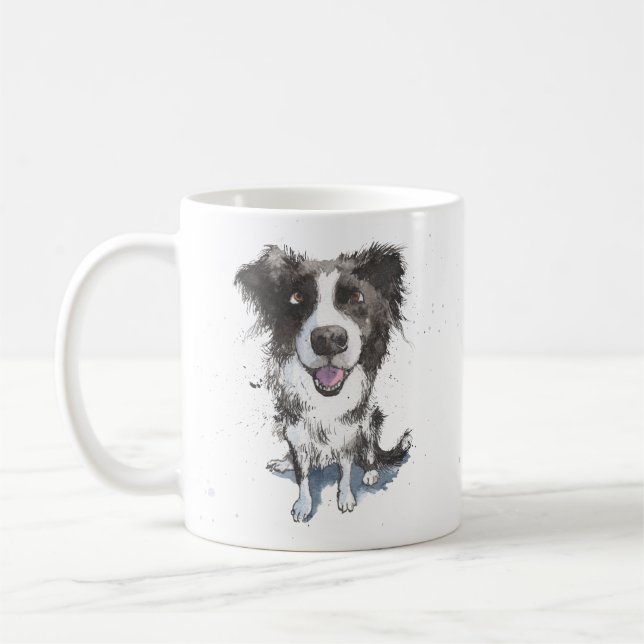 Bästa Gräns Collie Pappa någonsin personlig Sheepd Kaffemugg (Vänster)
